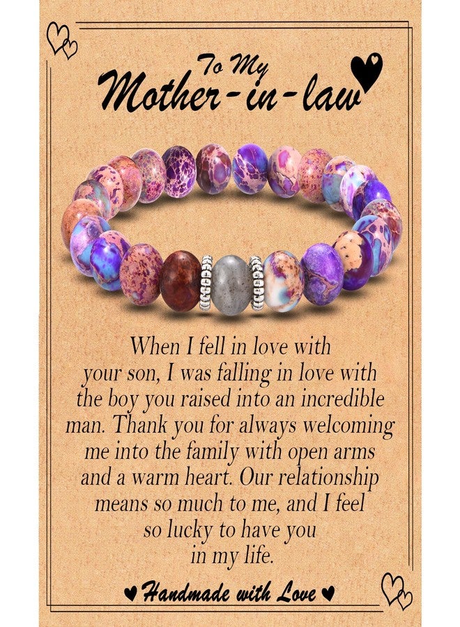 FIEEFX Gifts for Mother in Law, Mothers Day Christmas Valentines Day Easter Birthday Gifts Stocking Easter Basket Stuffers Beaded Bracelet Jewelry Gifts for Mother-in-Law from Daughter in Law - Image 1